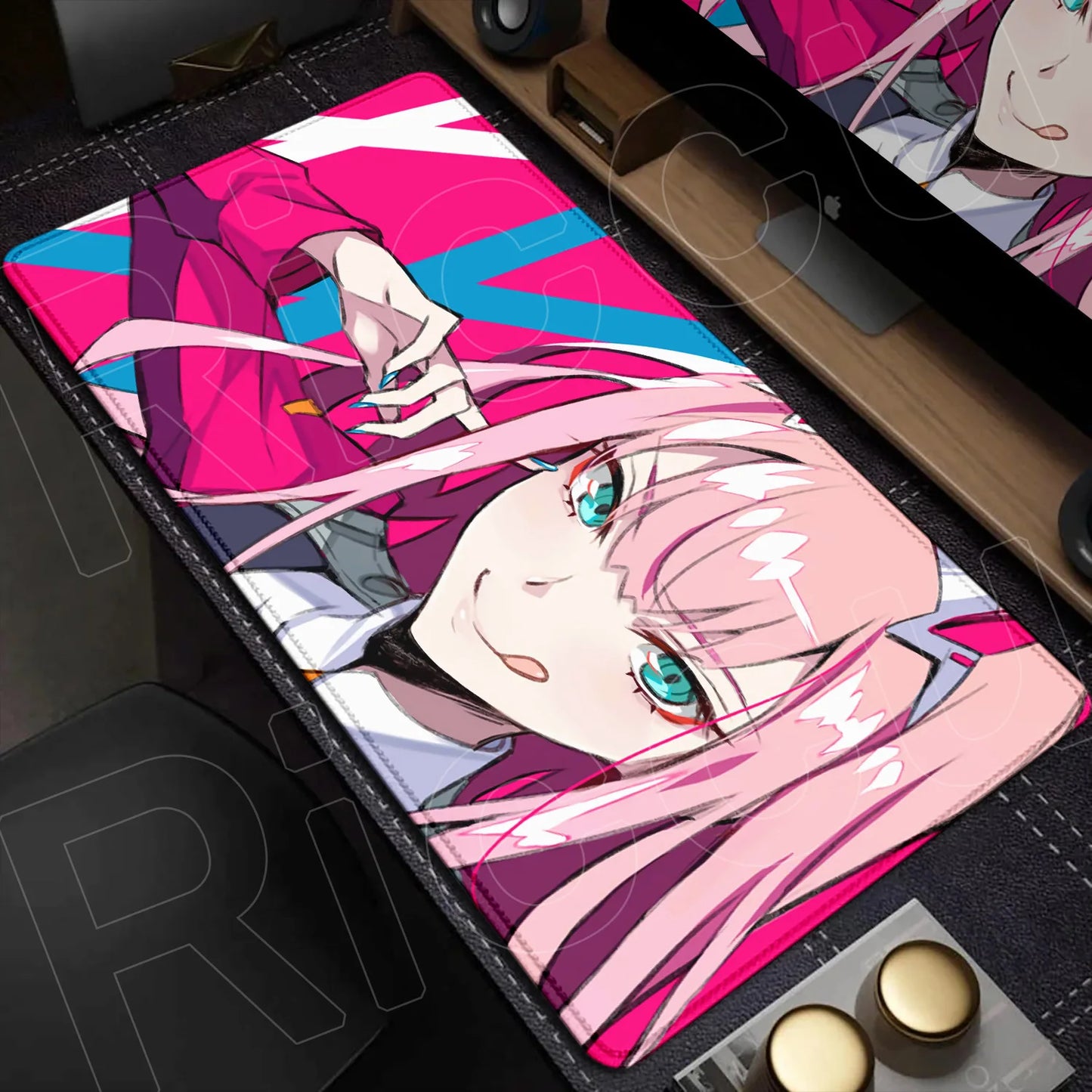 Zero Two Crimson Darling Desk Mat – Darling in the FranXX Anime Mousepad