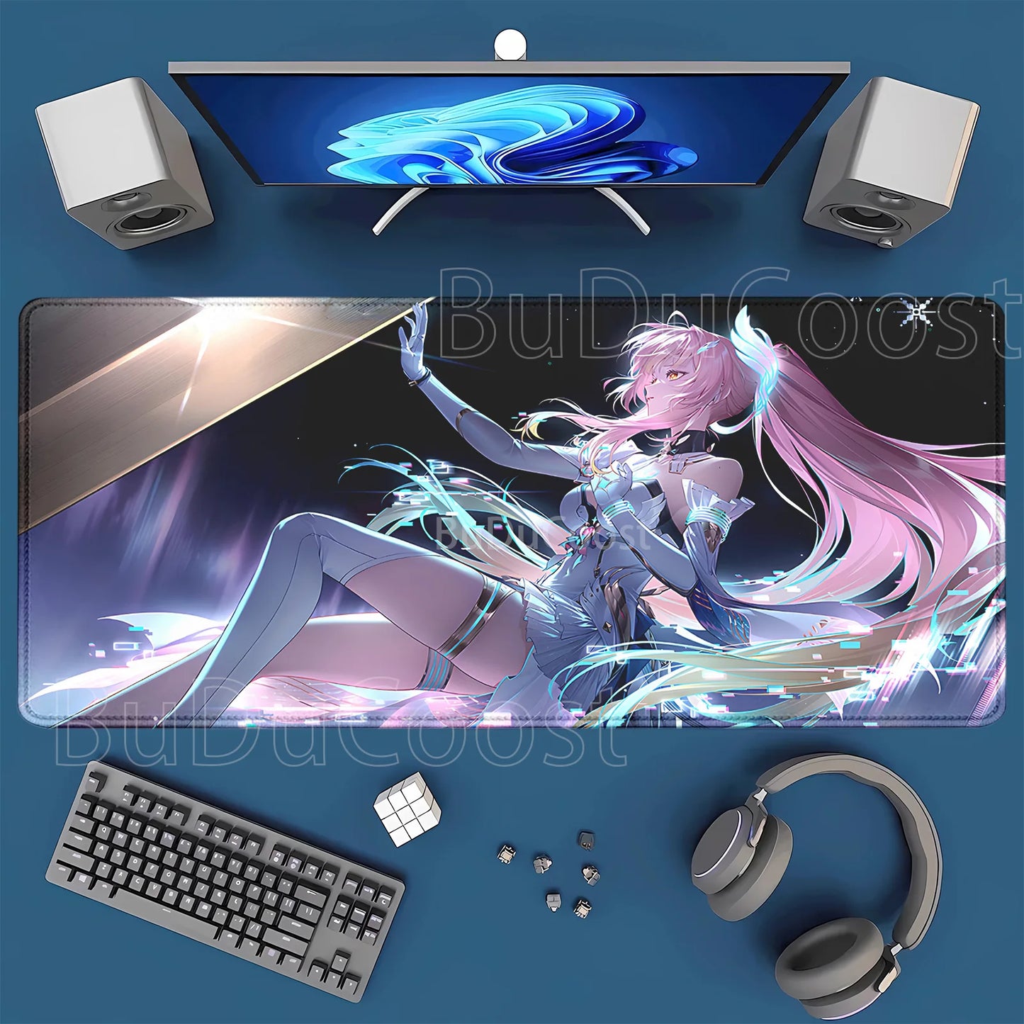 Gaming Mousepad Aemeath Wuthering  400x900mm HD Printing Desk Mat