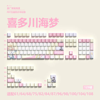 NEON SHOGUN Keycap Set – 129-Key Anime PBT Side-Glow Edition