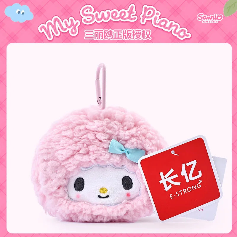 Sanrio Piano Plush Keychain – Kawaii Stuffed Plush Pendant Keyring | Cute Anime Bag Charm & Collectible Gift