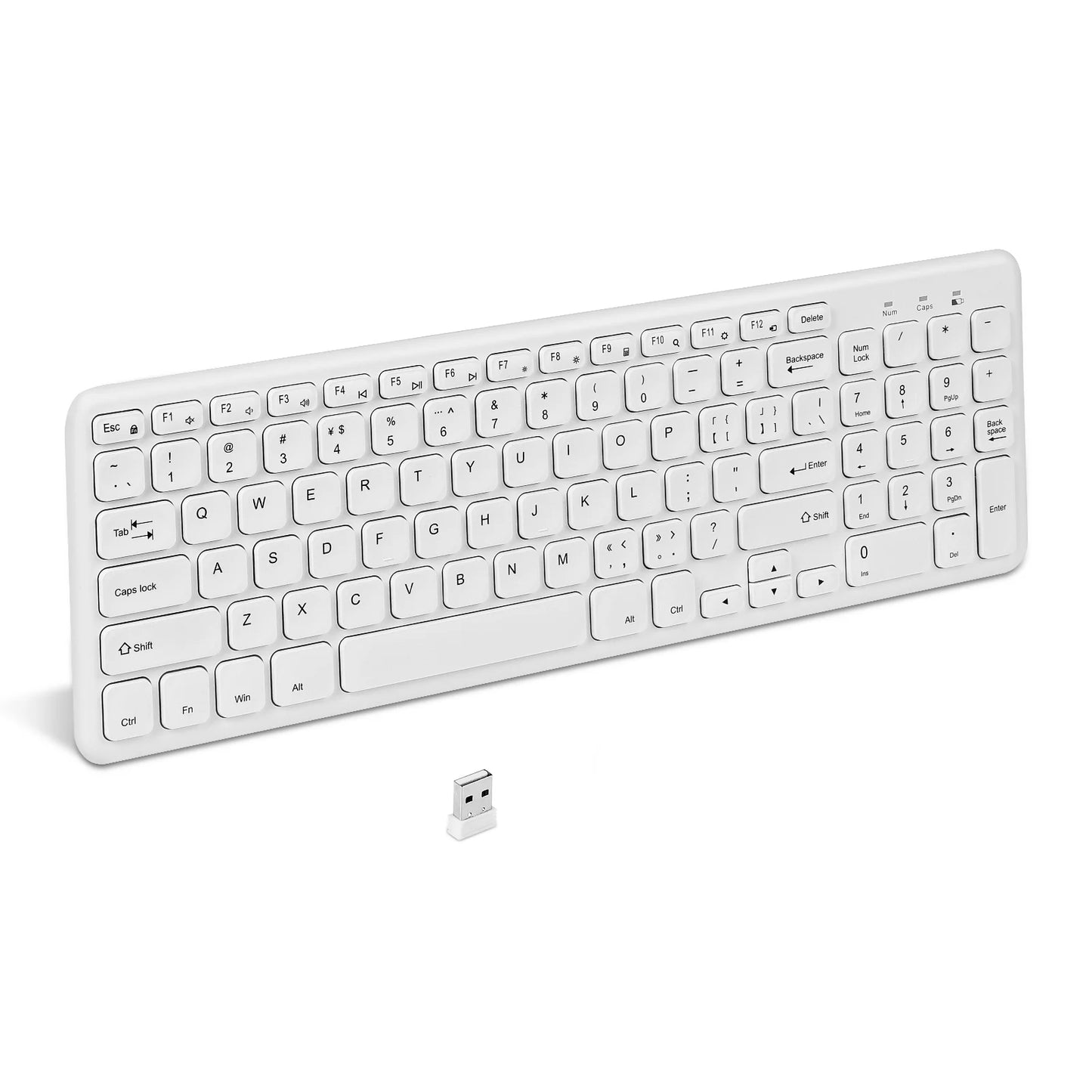 Ultra Thin Wireless Gaming Keyboard – Silent Ergonomic Keyboard for PC, Laptop & Office Use