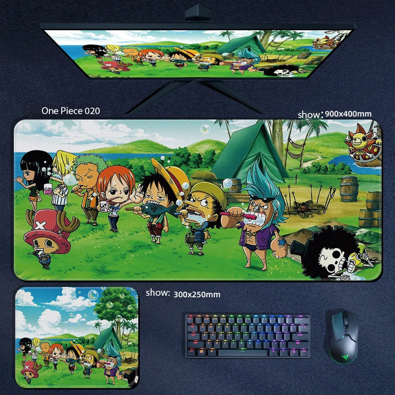 One Piece Anime Character XXL Gaming Mouse Pad – Luffy, Zoro & Crew Desk Mat