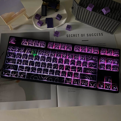 Aurora SideGlow Keycaps – Gradient RGB Shine-Through PBT