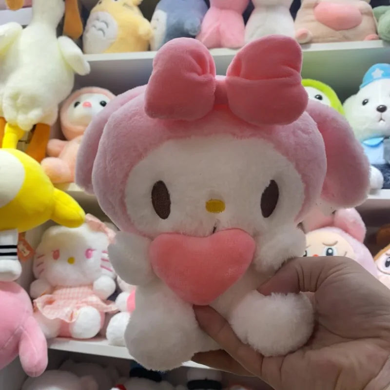 Sanrio Hello Kitty & Friends Heart Plush Toy – Kuromi, My Melody & Cinnamoroll Soft Stuffed Pillow Gift