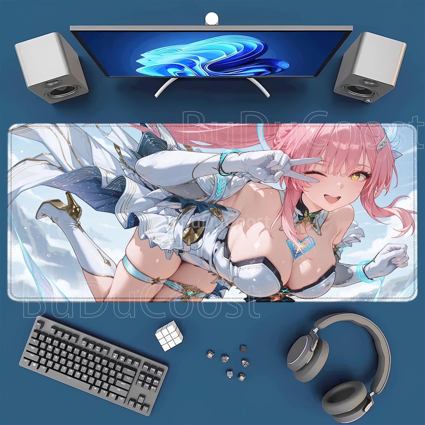 Gaming Mousepad Aemeath Wuthering  400x900mm HD Printing Desk Mat