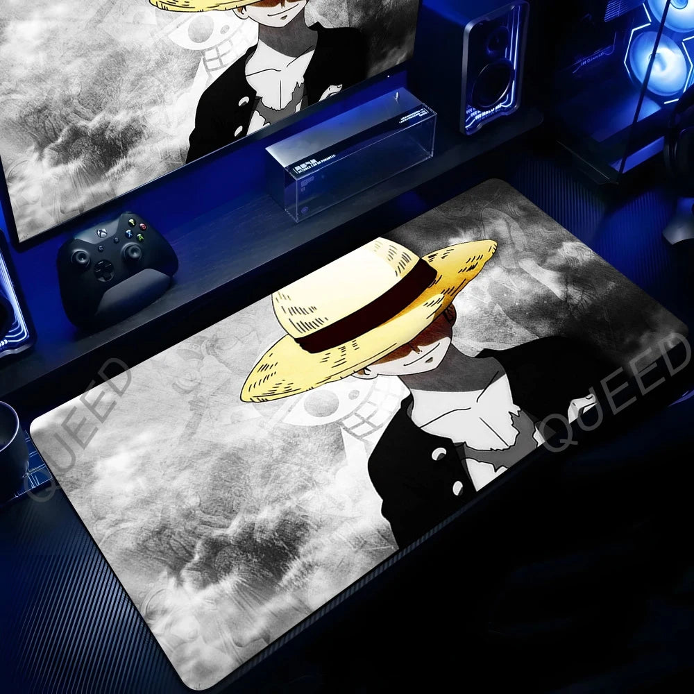☠️ One Piece Anime XXL Gaming Mouse Pad – Straw Hat Desk Mat