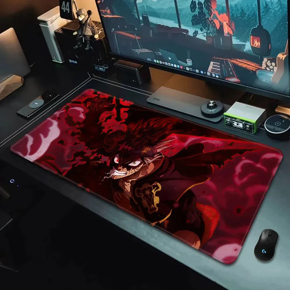Black Clover XXL Gaming Mouse Pad (90×40cm) – HD Printed Anime Desk Mat with Non-Slip Base & Stitched Edges