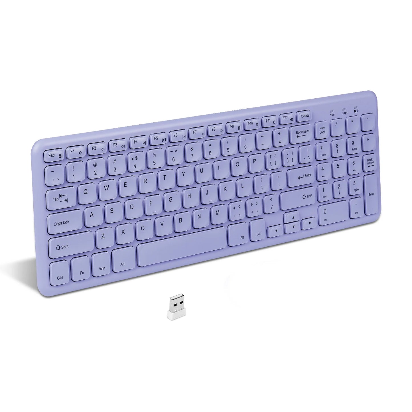 Ultra Thin Wireless Gaming Keyboard – Silent Ergonomic Keyboard for PC, Laptop & Office Use