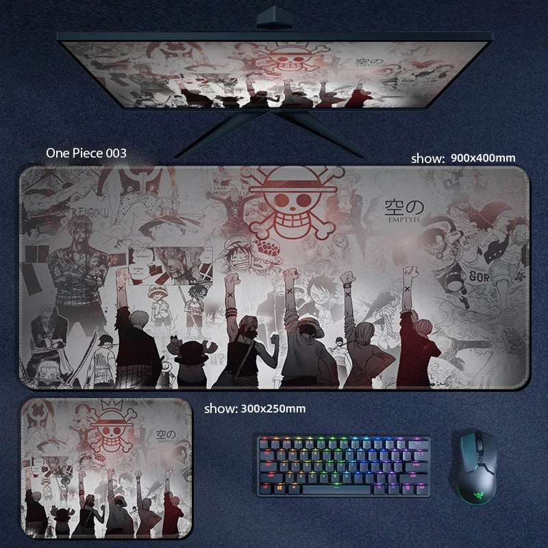 One Piece Anime Character XXL Gaming Mouse Pad – Luffy, Zoro & Crew Desk Mat