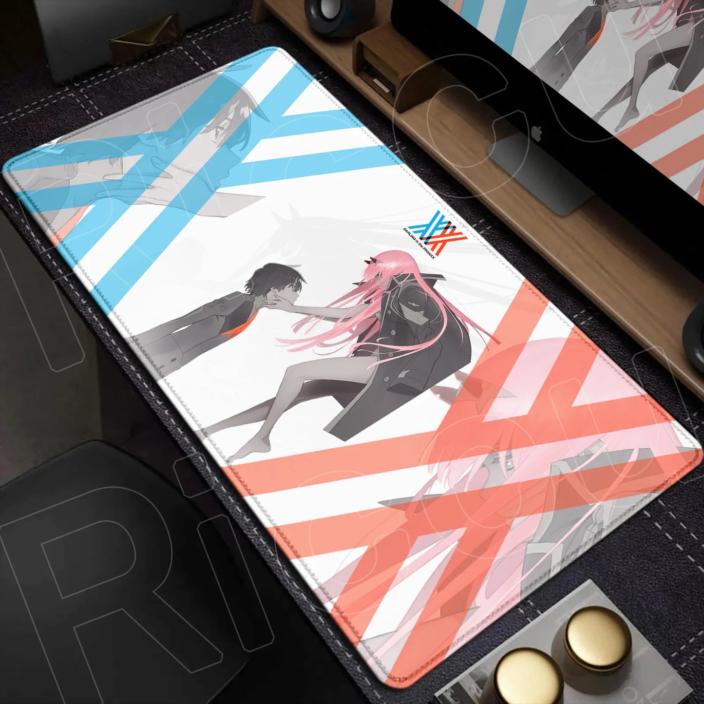 Zero Two Crimson Darling Desk Mat – Darling in the FranXX Anime Mousepad