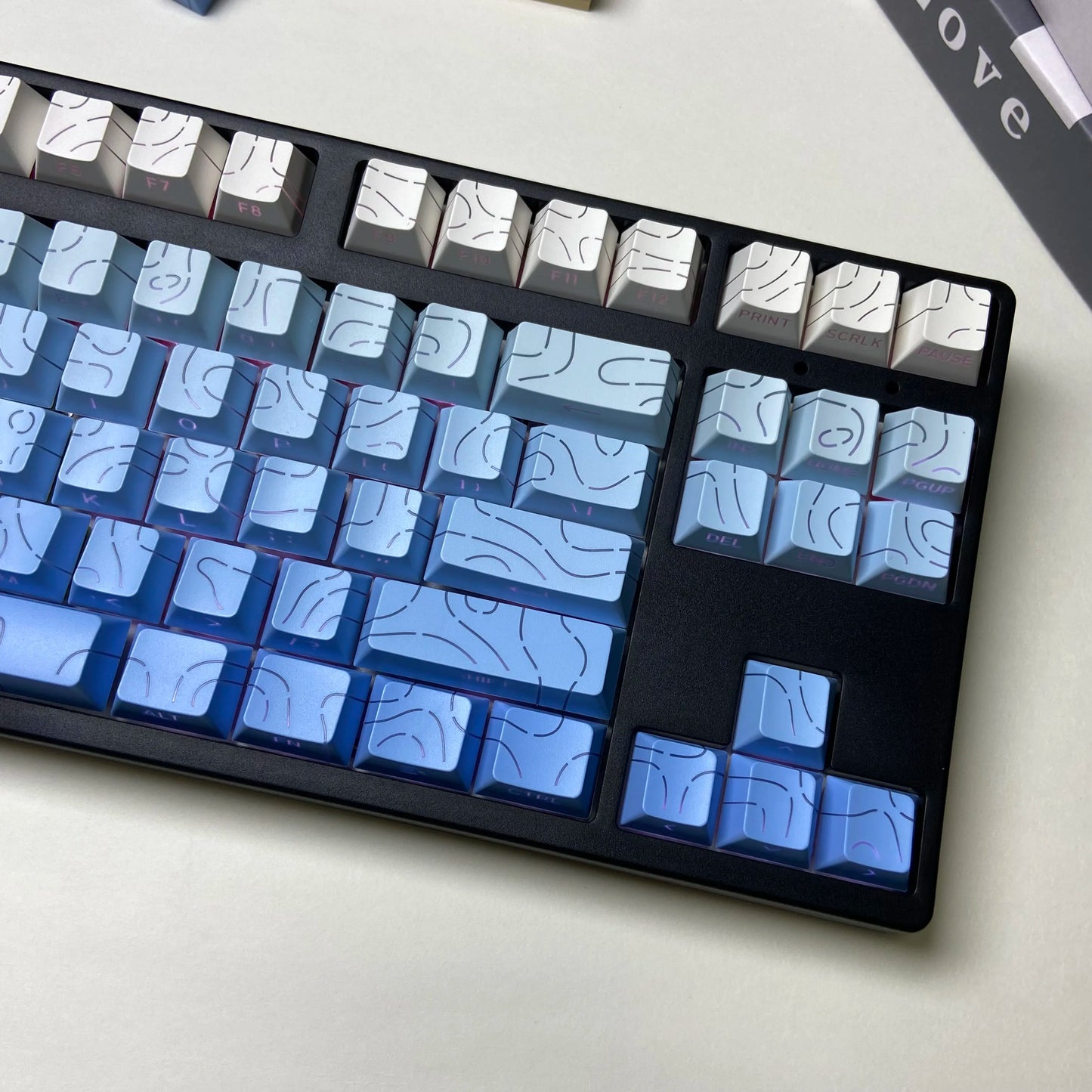 Aurora SideGlow Keycaps – Gradient RGB Shine-Through PBT