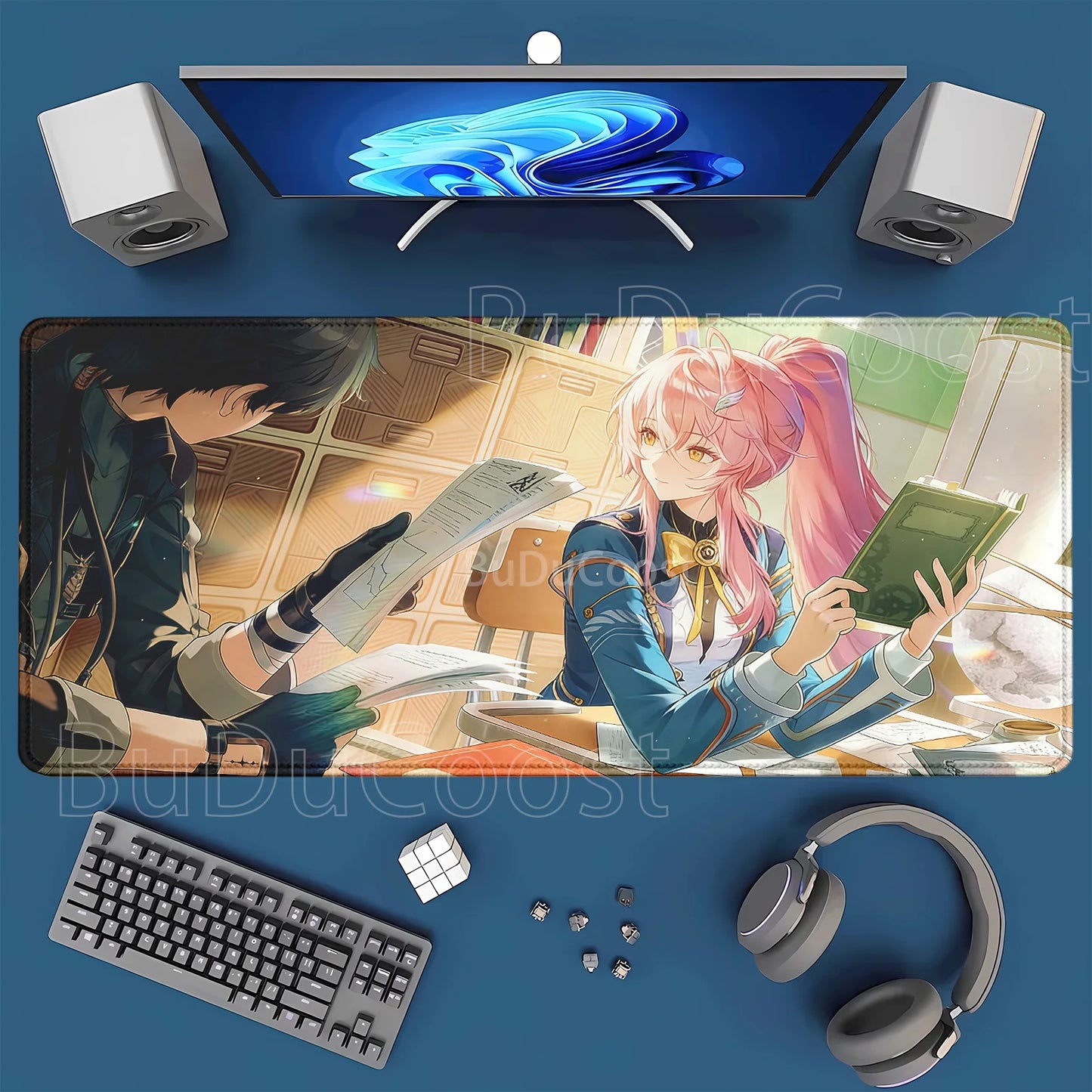 Gaming Mousepad Aemeath Wuthering  400x900mm HD Printing Desk Mat