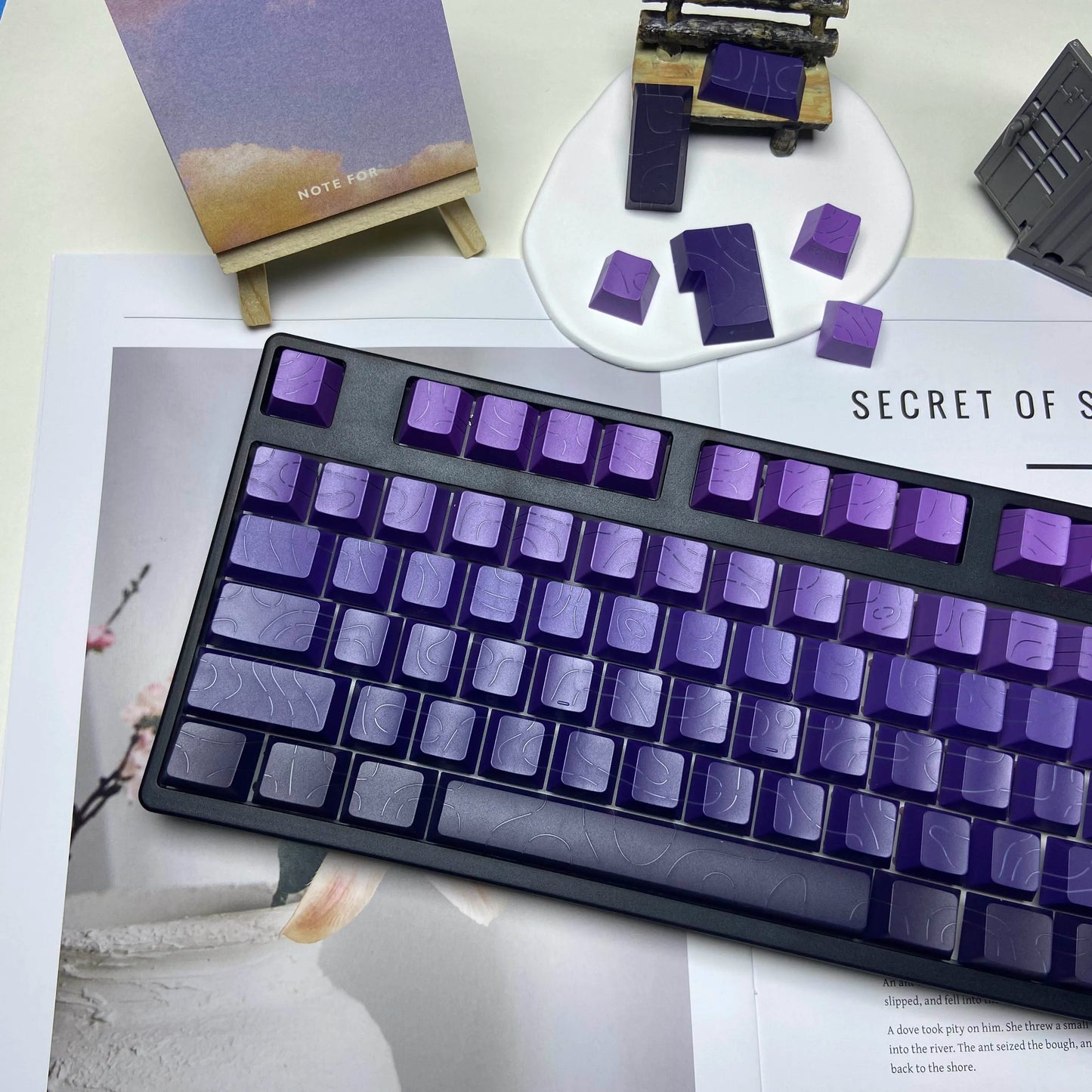 Aurora SideGlow Keycaps – Gradient RGB Shine-Through PBT