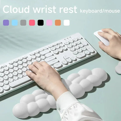 Ergonomic Cloud Wrist Rest Mouse Pad & Keyboard Support Set