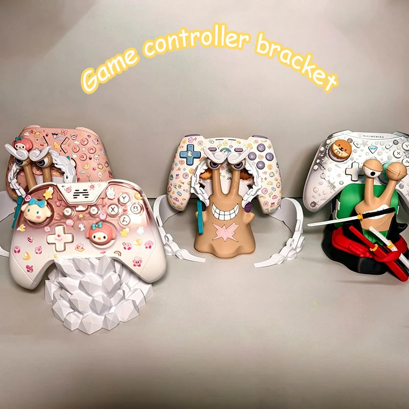 One Piece Controller Holder – Luffy, Zoro & Den Den Mushi Gamepad Stand for PS5, PS4, Xbox & Nintendo Switch