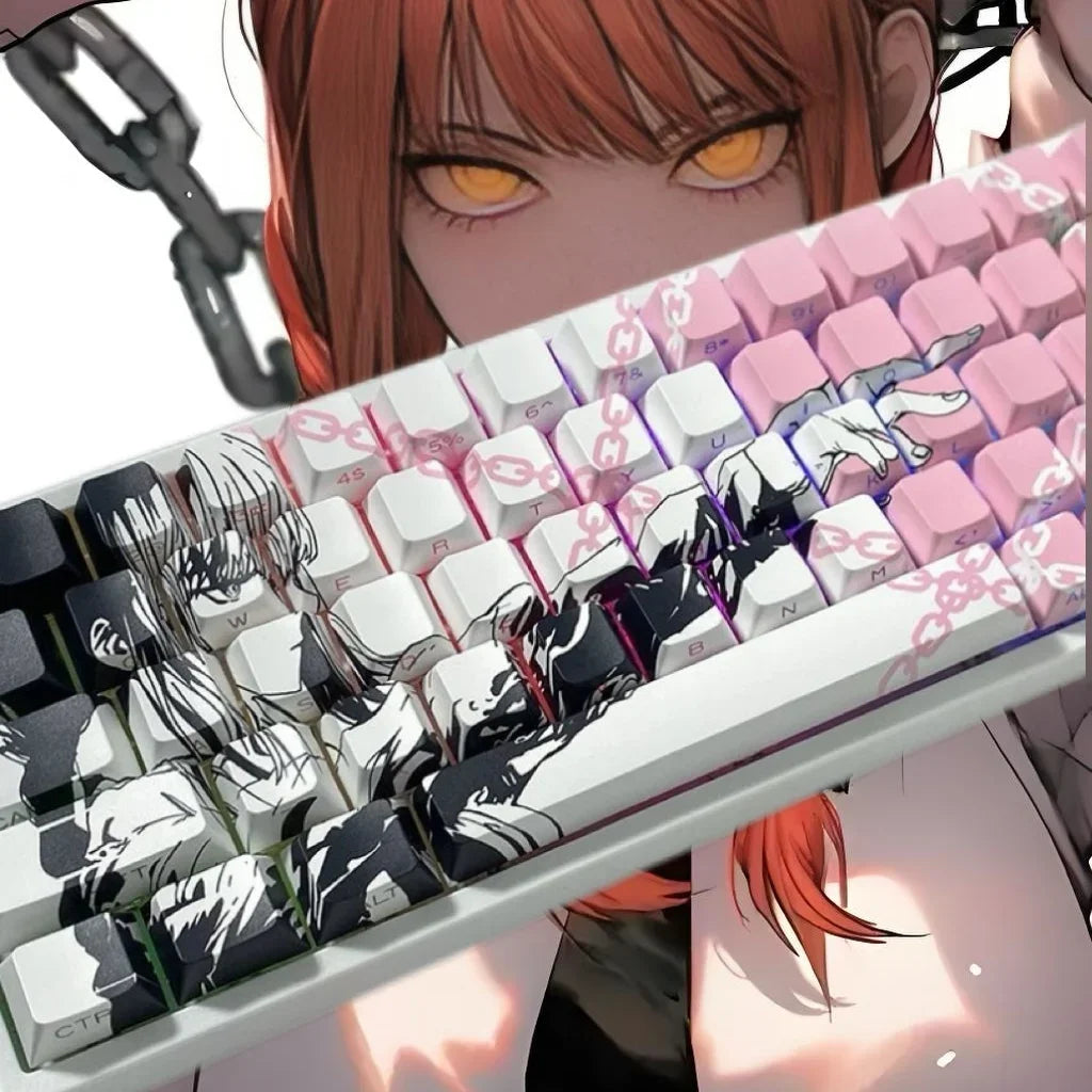 MAKIMA NOIR Keycap Set – 129-Key Anime PBT Japan Edition