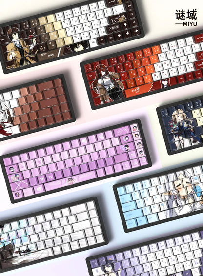 NEON SHOGUN Keycap Set – 129-Key Anime PBT Side-Glow Edition