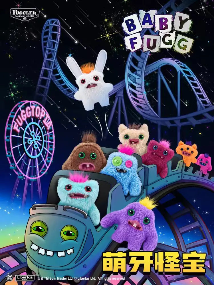 Fuggler Ugly Teeth Monster Plush Toy – Cute Wide-Eyed Collectible Mini Plush Doll (8–9cm)