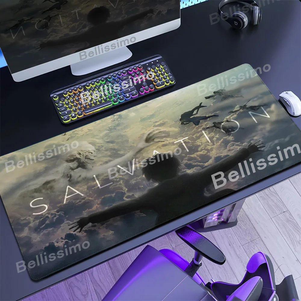 Attack on Titan XXL Gaming Mouse Pad – Anime Desk Mat (90×40cm) with Non-Slip Base & Stitched Edges