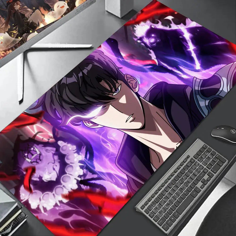 Solo Leveling XL Gaming Desk Mat – Shadow Hunter Edition | Anime Mousepad