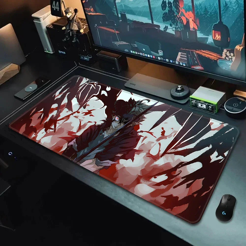 Black Clover XXL Gaming Mouse Pad (90×40cm) – HD Printed Anime Desk Mat with Non-Slip Base & Stitched Edges