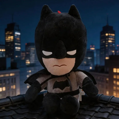 27cm Cute Anime Batman Plush Toy – Soft Stuffed Superhero Doll Gift