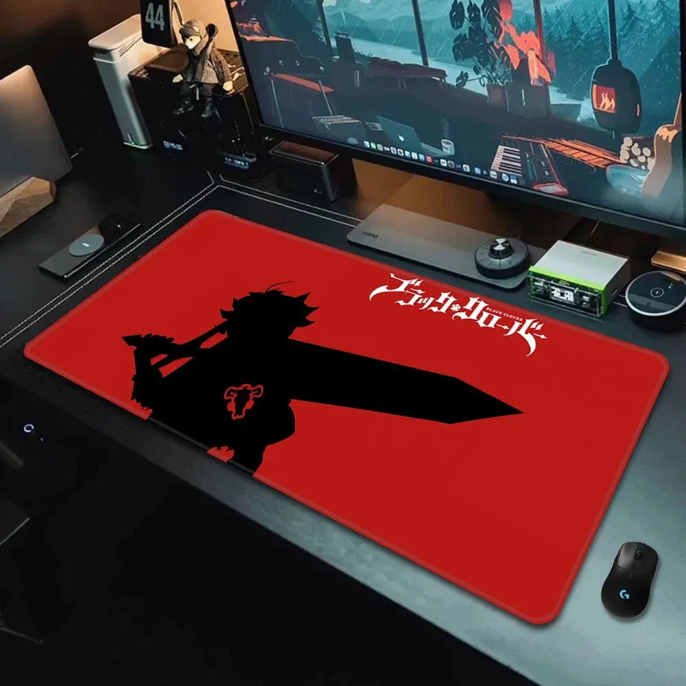 Black Clover XXL Gaming Mouse Pad (90×40cm) – HD Printed Anime Desk Mat with Non-Slip Base & Stitched Edges