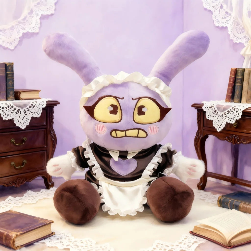 25cm Maid Jax Plush Toy – Soft Stuffed Rabbit Doll, Cute Cuddly Character Plush for Girls Room Decor, Birthday Gift & Collectible Plush Toy