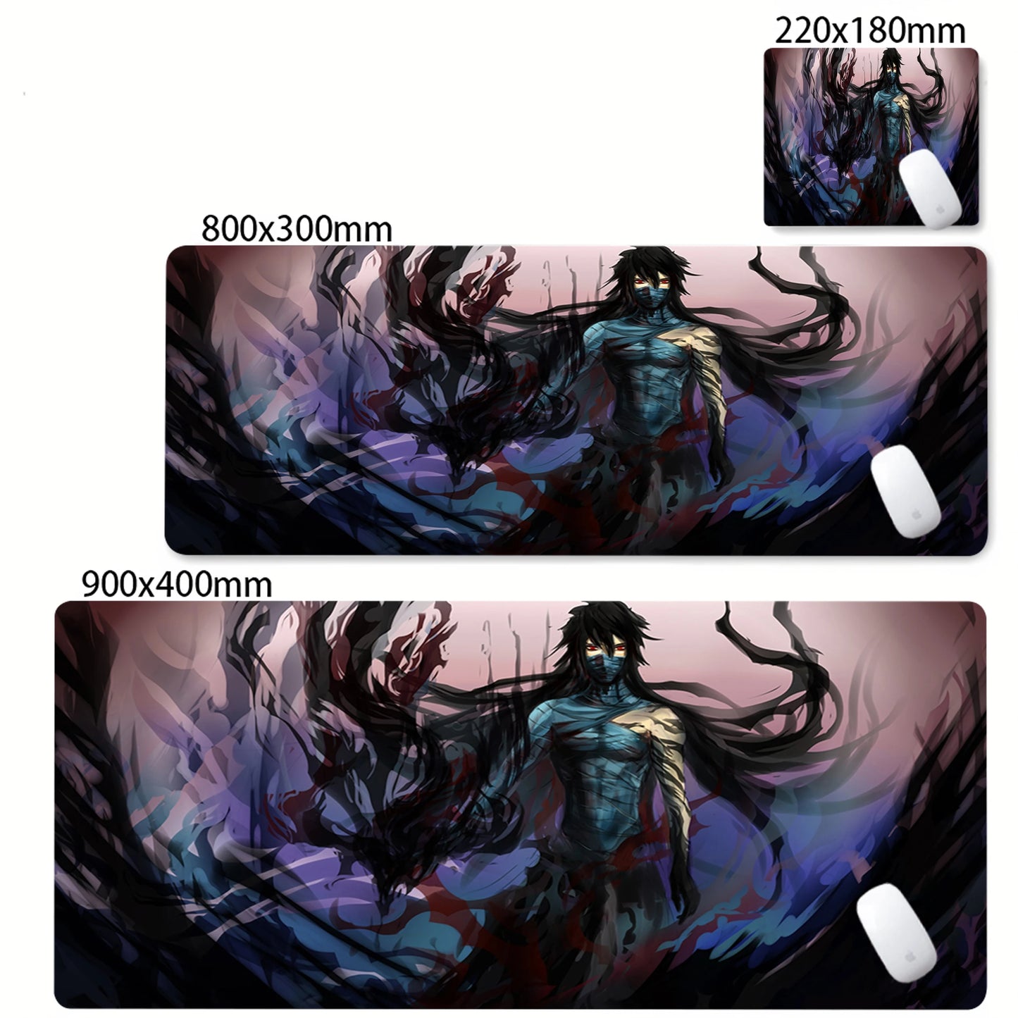 Bleach XXL Gaming Desk Mat – Kurosaki Ichigo Black & White Edition
