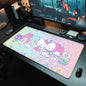 Hello Kitty XXL Gaming Desk Mat – Pink Kawaii Mouse Pad with HD Print, Non-Slip Base & Stitched Edges for Keyboard, PC & Gaming Setup