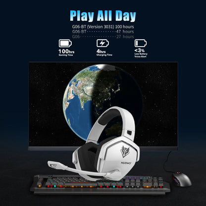 NUBWO G06 Dual Wireless Gaming Headset – 7.1 Surround Sound