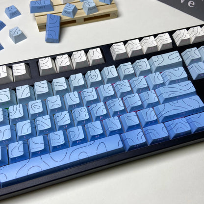 Aurora SideGlow Keycaps – Gradient RGB Shine-Through PBT
