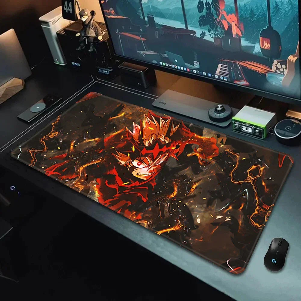 Black Clover XXL Gaming Mouse Pad (90×40cm) – HD Printed Anime Desk Mat with Non-Slip Base & Stitched Edges