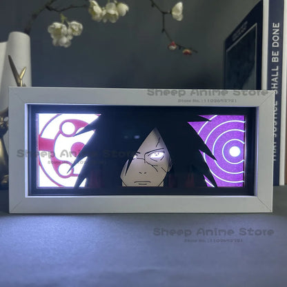 Uchiha Sasuke & Uzumaki Naruto 3D Anime LED Light Box