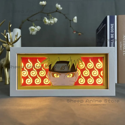 Uchiha Sasuke & Uzumaki Naruto 3D Anime LED Light Box
