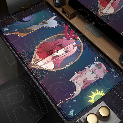 Zero Two Crimson Darling Desk Mat – Darling in the FranXX Anime Mousepad