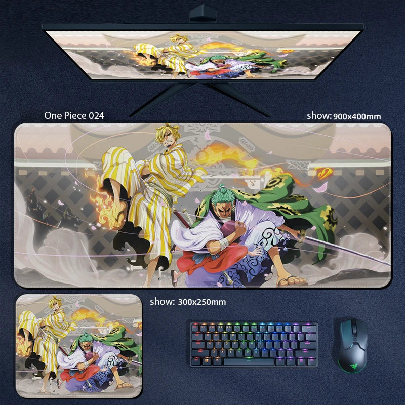 One Piece Anime Character XXL Gaming Mouse Pad – Luffy, Zoro & Crew Desk Mat