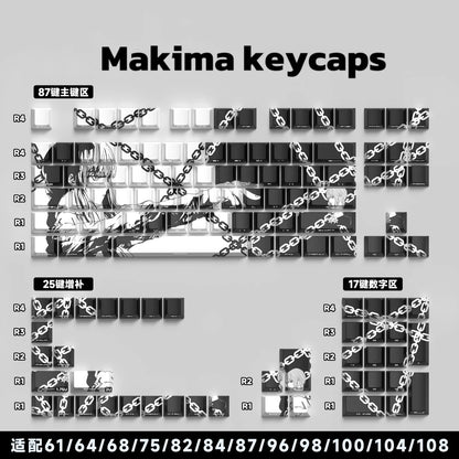 MAKIMA NOIR Keycap Set – 129-Key Anime PBT Japan Edition