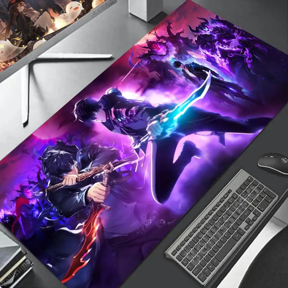 Solo Leveling XL Gaming Desk Mat – Shadow Hunter Edition | Anime Mousepad