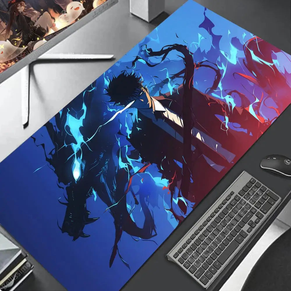 Solo Leveling XL Gaming Desk Mat – Shadow Hunter Edition | Anime Mousepad