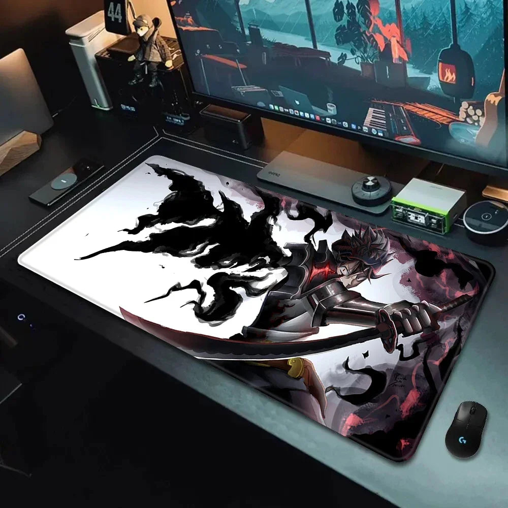 Black Clover XXL Gaming Mouse Pad (90×40cm) – HD Printed Anime Desk Mat with Non-Slip Base & Stitched Edges