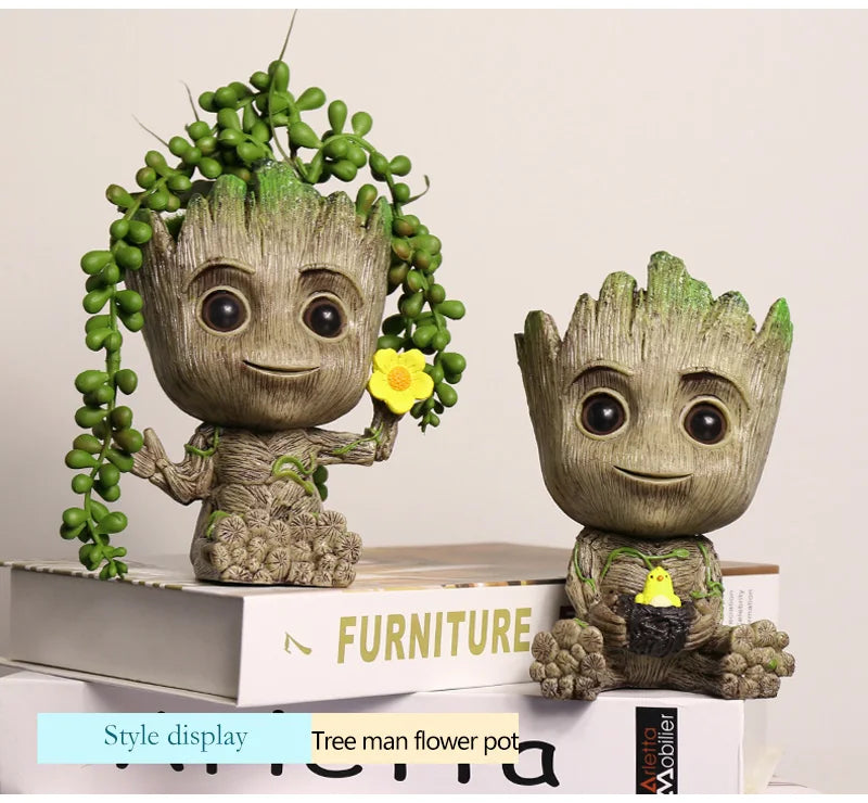 Baby Groot Planter Pot – Cute Tree Man Flower Holder