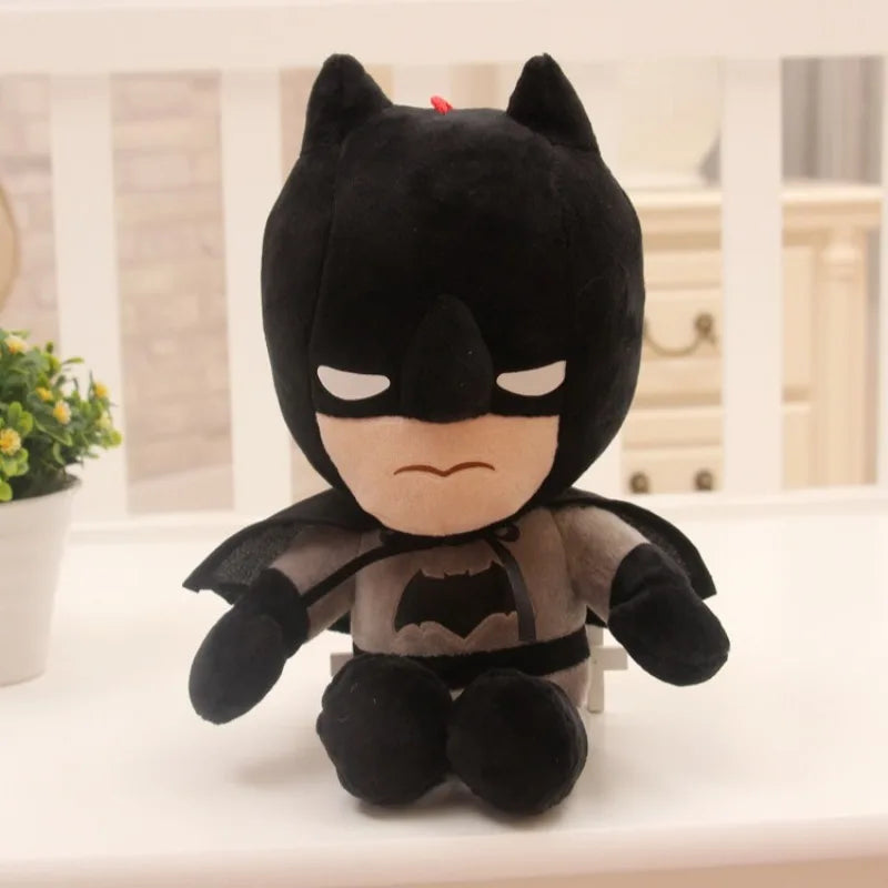 27cm Cute Anime Batman Plush Toy – Soft Stuffed Superhero Doll Gift