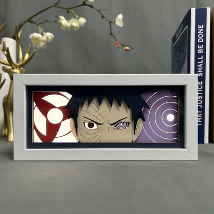 Uchiha Sasuke & Uzumaki Naruto 3D Anime LED Light Box