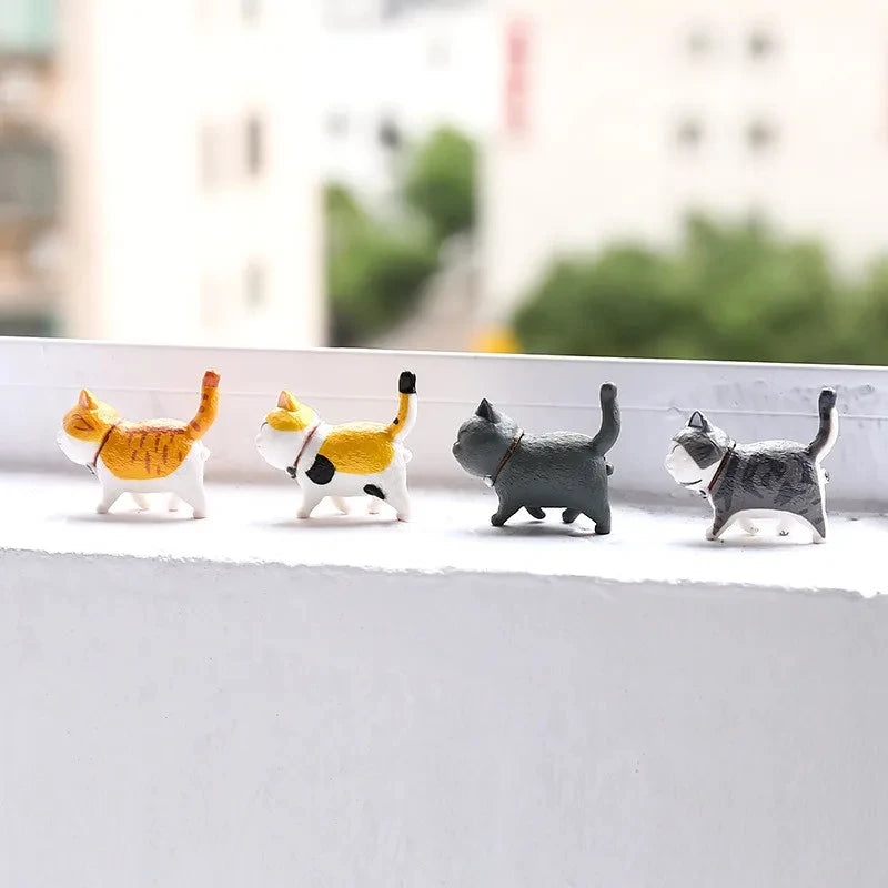 9-Piece Cute Cat Figurine Set
