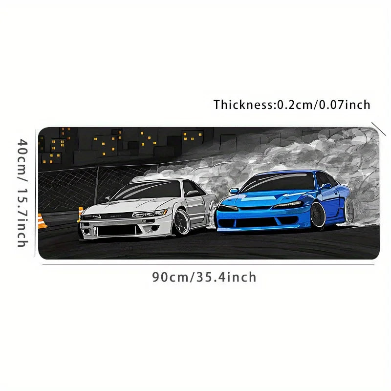 JDM Car XL Gaming Mouse Pad – Stitched Edge Desk Mat