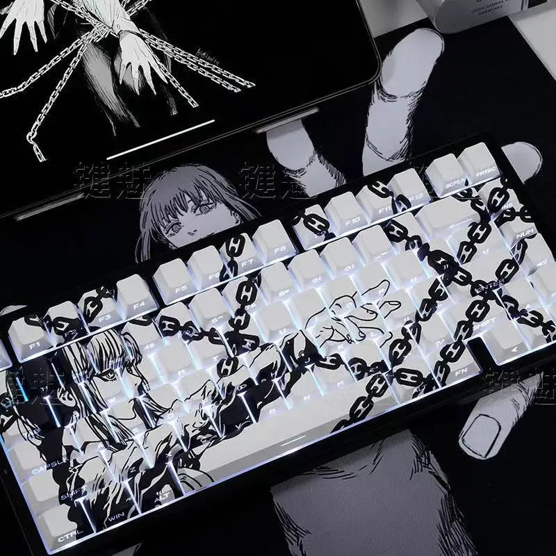 MAKIMA NOIR Keycap Set – 129-Key Anime PBT Japan Edition