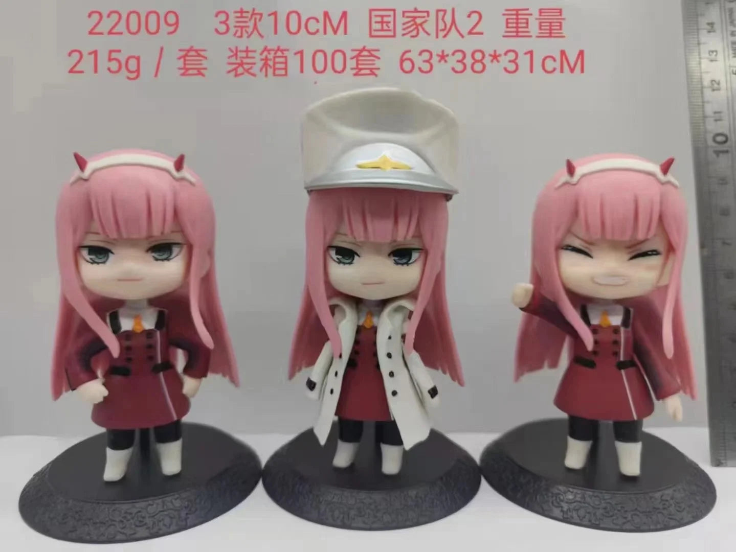 Zero Two Chibi Anime Figure 10 cm – PVC Collectible with Stand