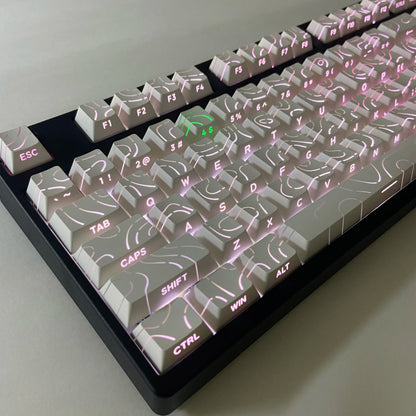 Aurora SideGlow Keycaps – Gradient RGB Shine-Through PBT